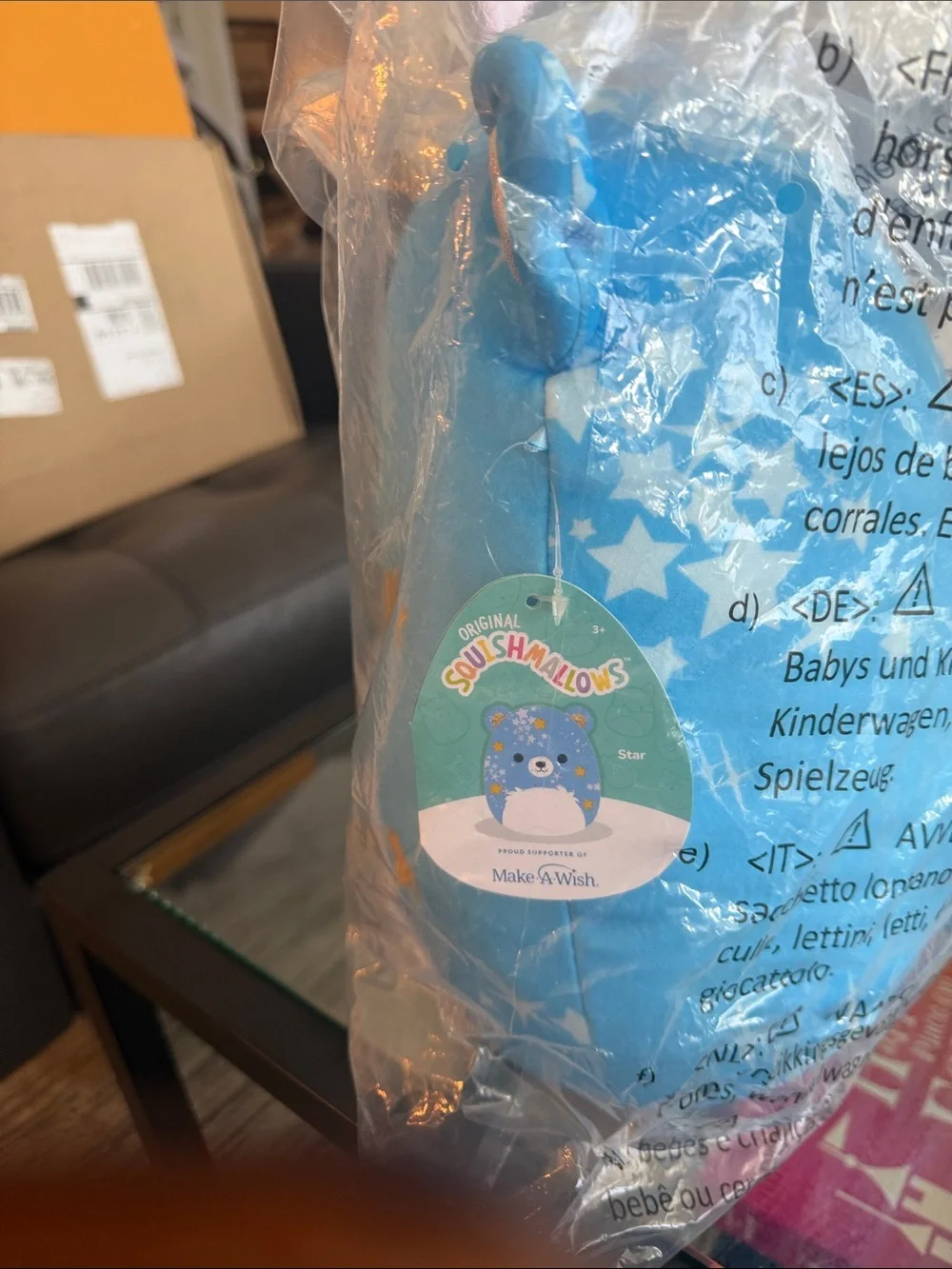 Squishmallows Blue Star Bear Plush